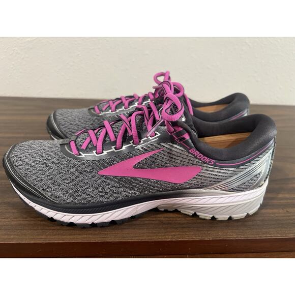 Brooks Ghost 10 Womens Size 11.5 B Running Shoes Grey Purple 1202461B028 EUC - Picture 5 of 13